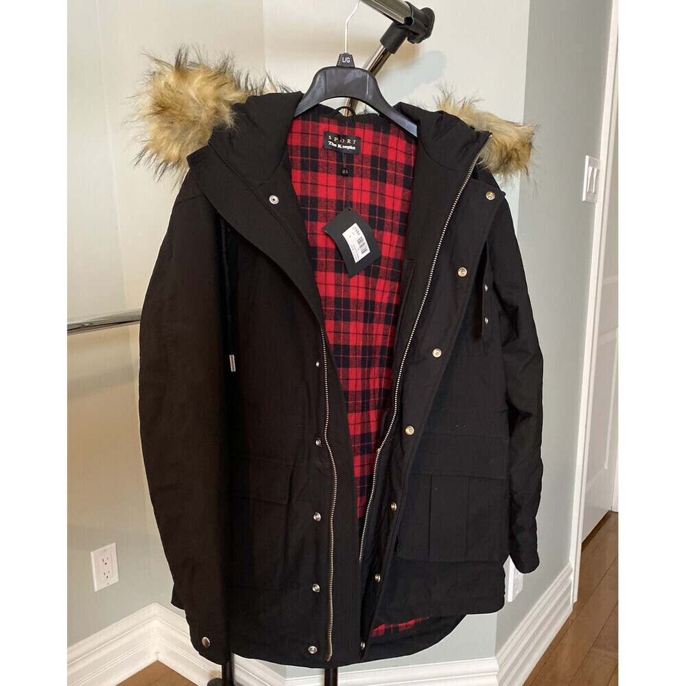 The Kopples Cotton Parka With Faux Fur Collar Black Size 2 Fits As Large $725